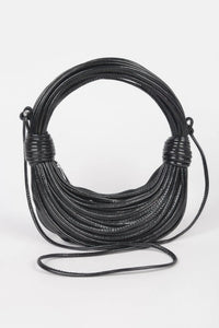 Faux Leather Rope Hobo Bag OyeraCharisma