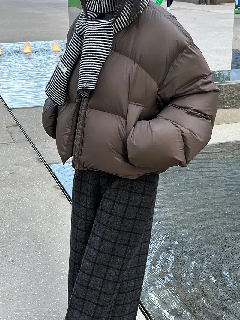 Fluffy White duck Down Puffer Jacket Plush Fashion Hub