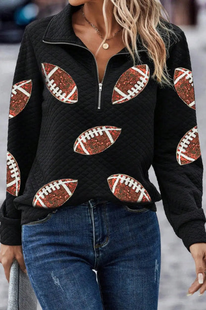 Football Quarter Zip Pretty Little Patriot