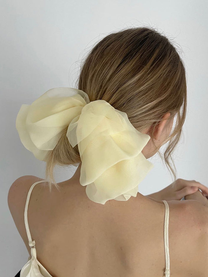 Bow Hairpin Single Clip Sweet Tulle Clip Plush Fashion Hub