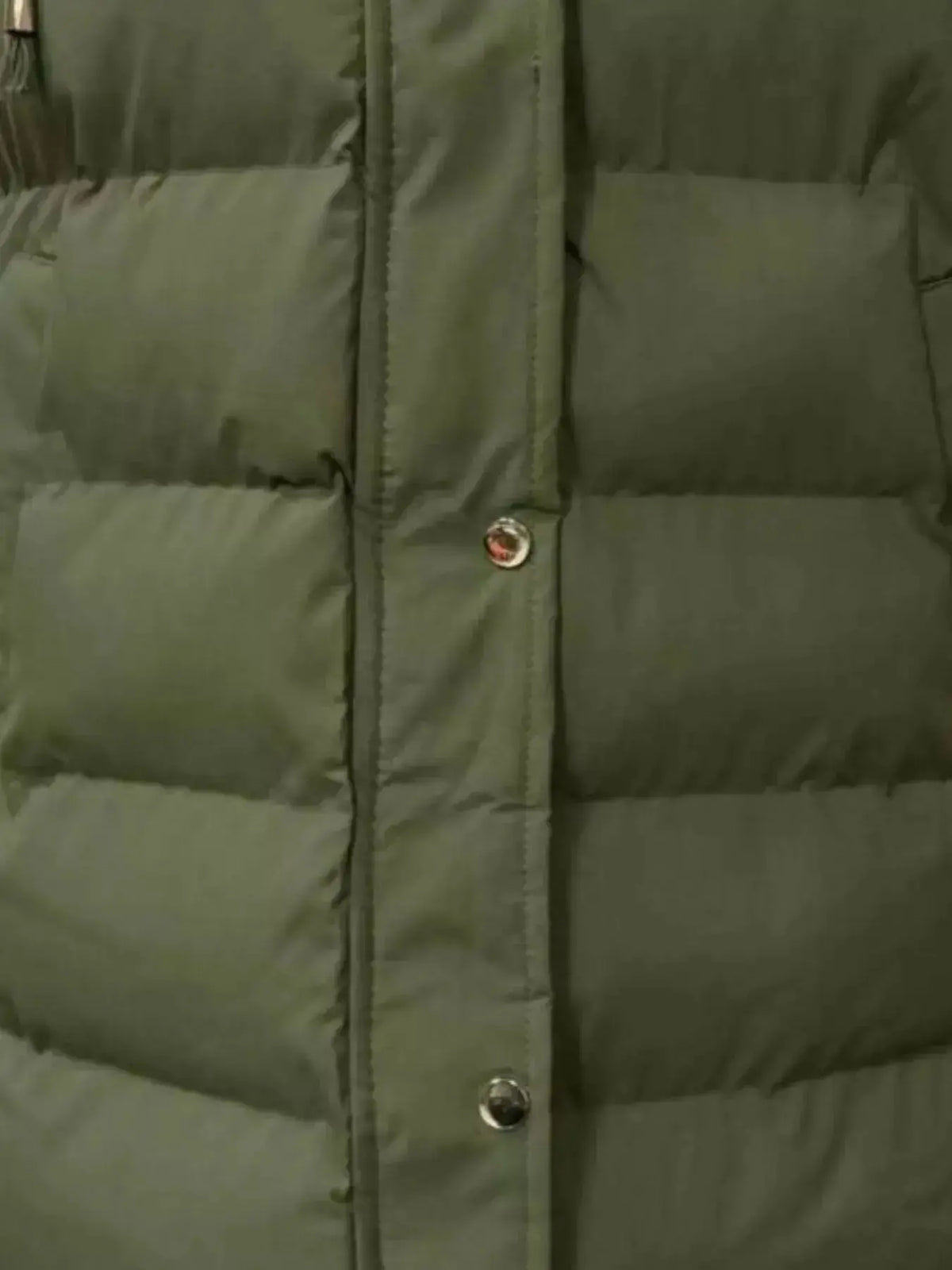 Full-length women's padded hooded vest by Plush Fashion Hub, sleeveless lightweight jacket with snap-down front and longline design.