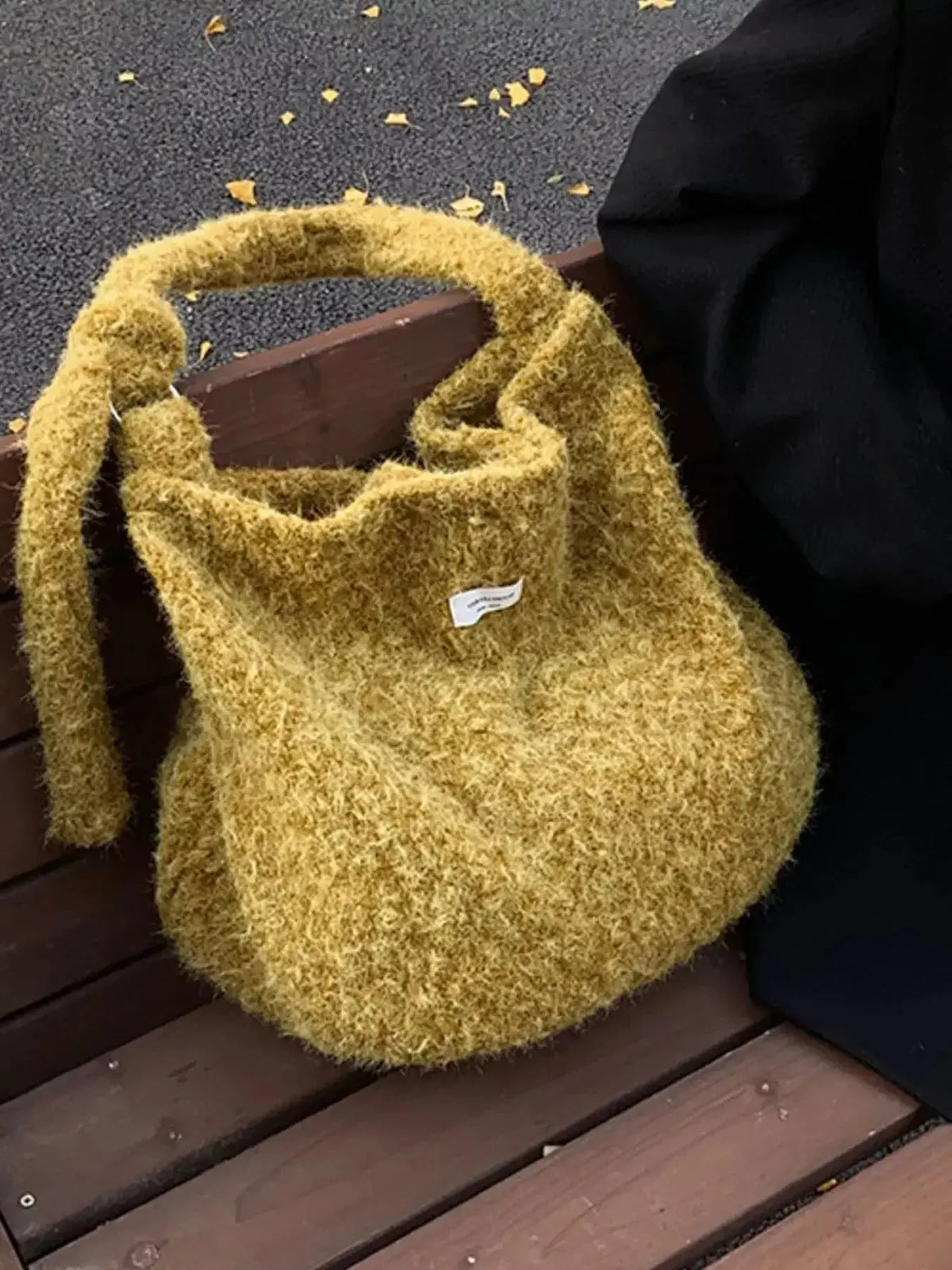 Soft fuzzy solid color crossbody bag by Plush Fashion Hub featuring a plush texture and adjustable strap for casual wear.