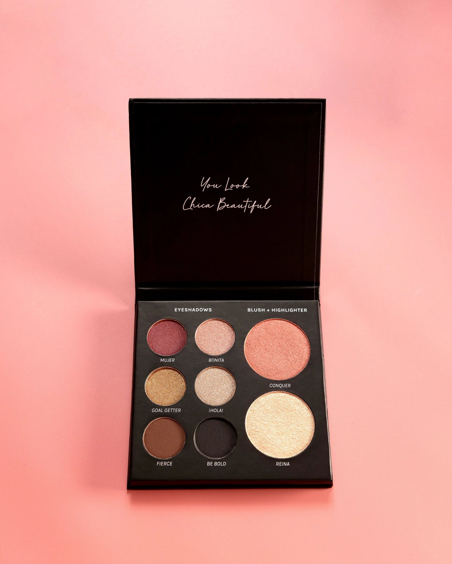 GET IT CHICA (All-In-One Face Palette - Blush, Highlighter & 6 Eyeshadows) Plush Fashion Hub