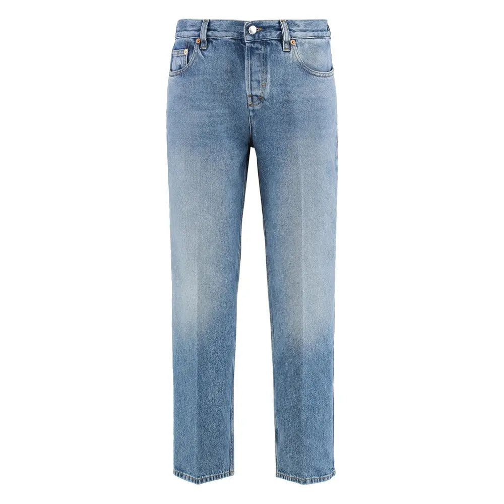 Gucci Blue Denim - Straight-Leg Jeans Women Luosophy