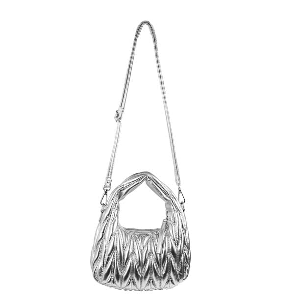 Silver H-Miu Bag by Plush Fashion Hub featuring a sleek design and stylish look for versatile everyday use.