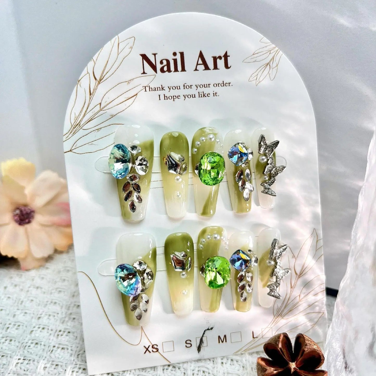 Handmade press on nails fake nails removable Plush Fashion Hub 21.80