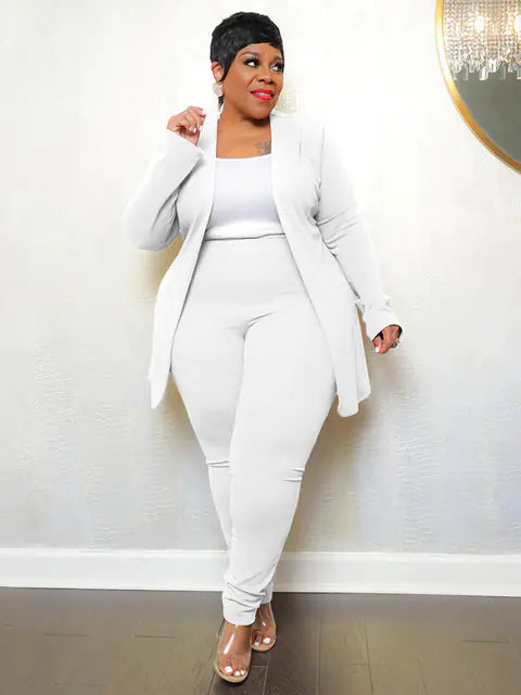 Plus size women's matching two-piece outfit set by Trendy Attic Store01, featuring a stylish coordinated top and bottom ensemble.