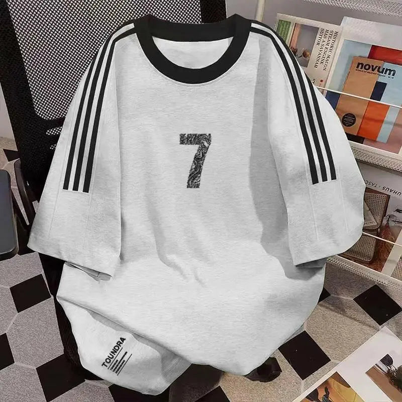 Heavy Short Sleeve Vintage Bottoming Cotton Shirt - Plush Fashion Hub