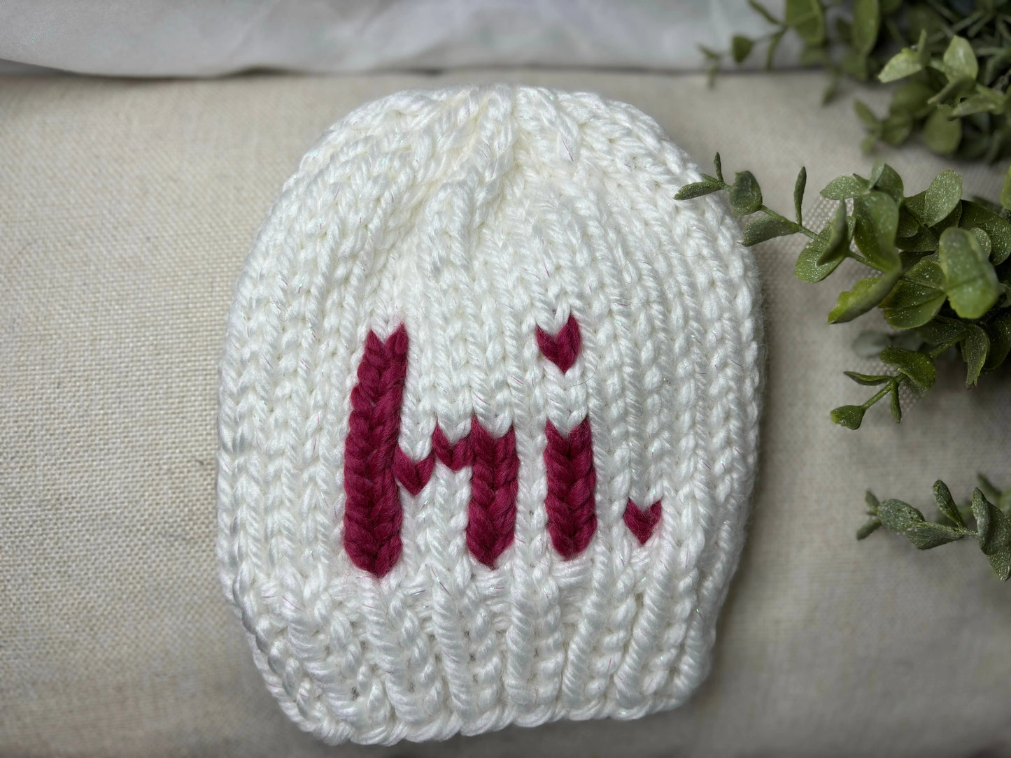 Hi Hat White Sparkle & Pink Tight Knit Sisters