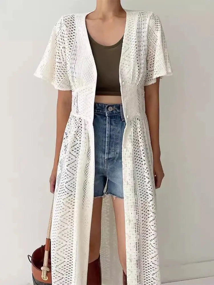 Hollow Crochet Lace Dress Plush Fashion Hub