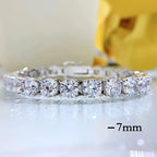 High carbon diamond bracelet in 925 silver featuring a sleek, elegant design with sparkling diamond accents.