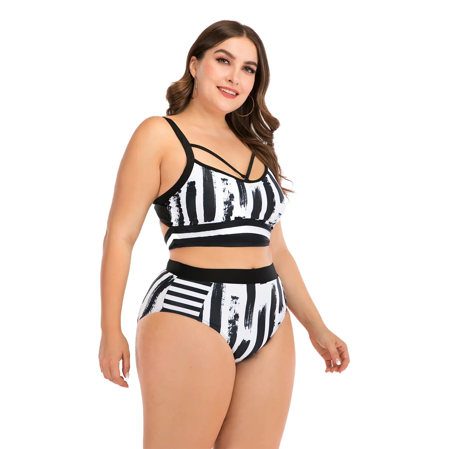 Plus size women's sexy bikini swimwear by Trendy Attic Store01, featuring a stylish, colorful design perfect for beach or poolside.
