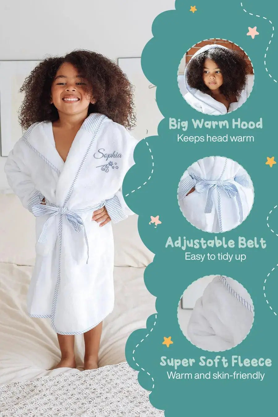 Kids Plush Robe – Ultra Soft, Safe & Cozy for Toddlers & Kids Lotus Linen