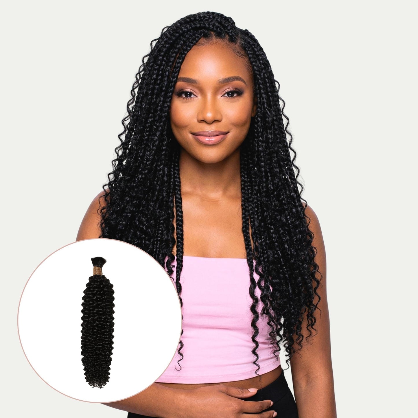 Kinky Curly Bulk 100% Human Braiding Hair Private Label