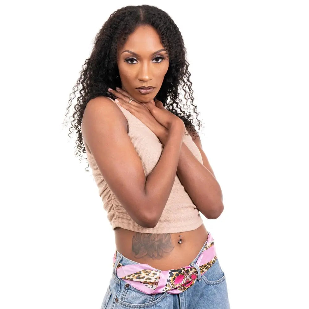 Kinky Curly U Part 100% Human Hair Wig Private Label