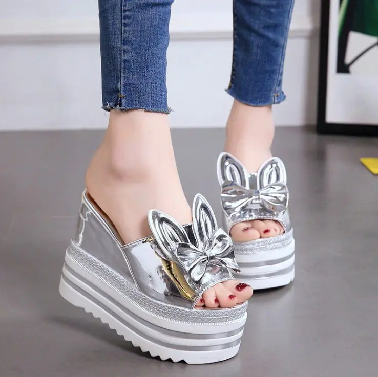 Women's waterproof wedge high heel platform sandals with open toe design, featuring trendy style from Trendy Attic Store01.
