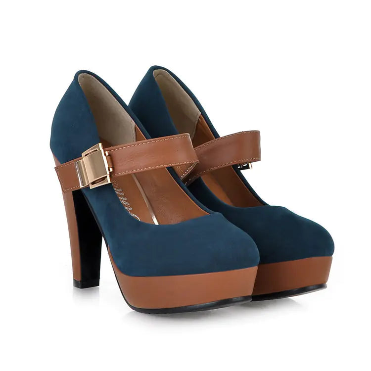 Women’s waterproof platform high heels from Trendy Attic Store01, featuring sleek design and sturdy sole for stylish comfort.