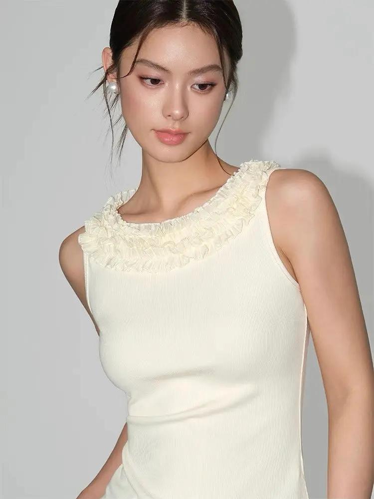 Lace Knitted Slim Fit Vest Camisole Plush Fashion Hub