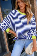 Lainey drop shoulder baggy sweatshirt by Threaded Pear featuring a relaxed fit, cozy fabric, and casual style.