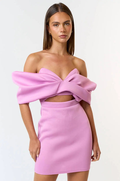 Lavender Scuba Mini Dress Pretty Little Patriot