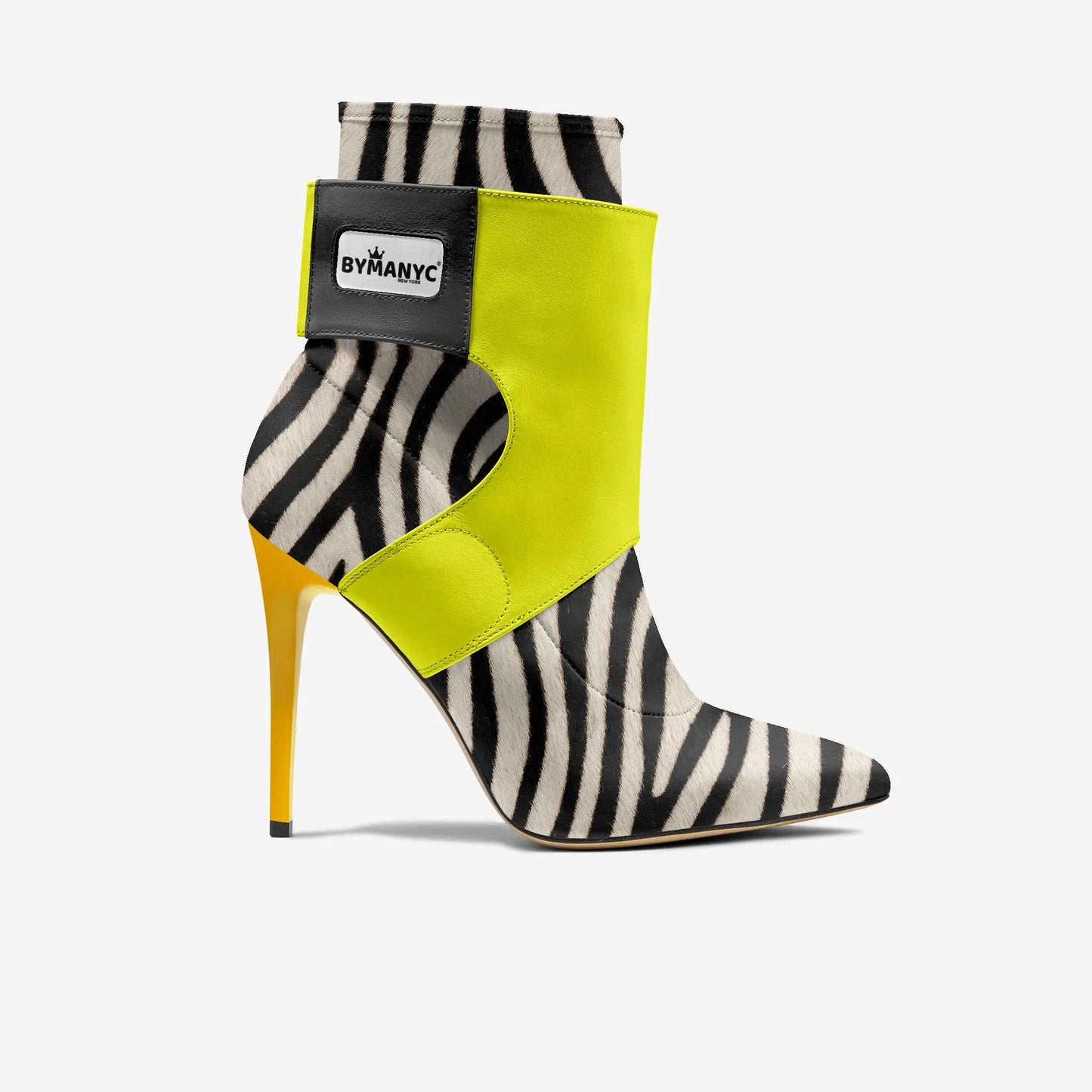 Limited Edition Vegan Stiletto Boots BYMANYC ® New York Futurista Noir Plush Fashion Hub 399.00