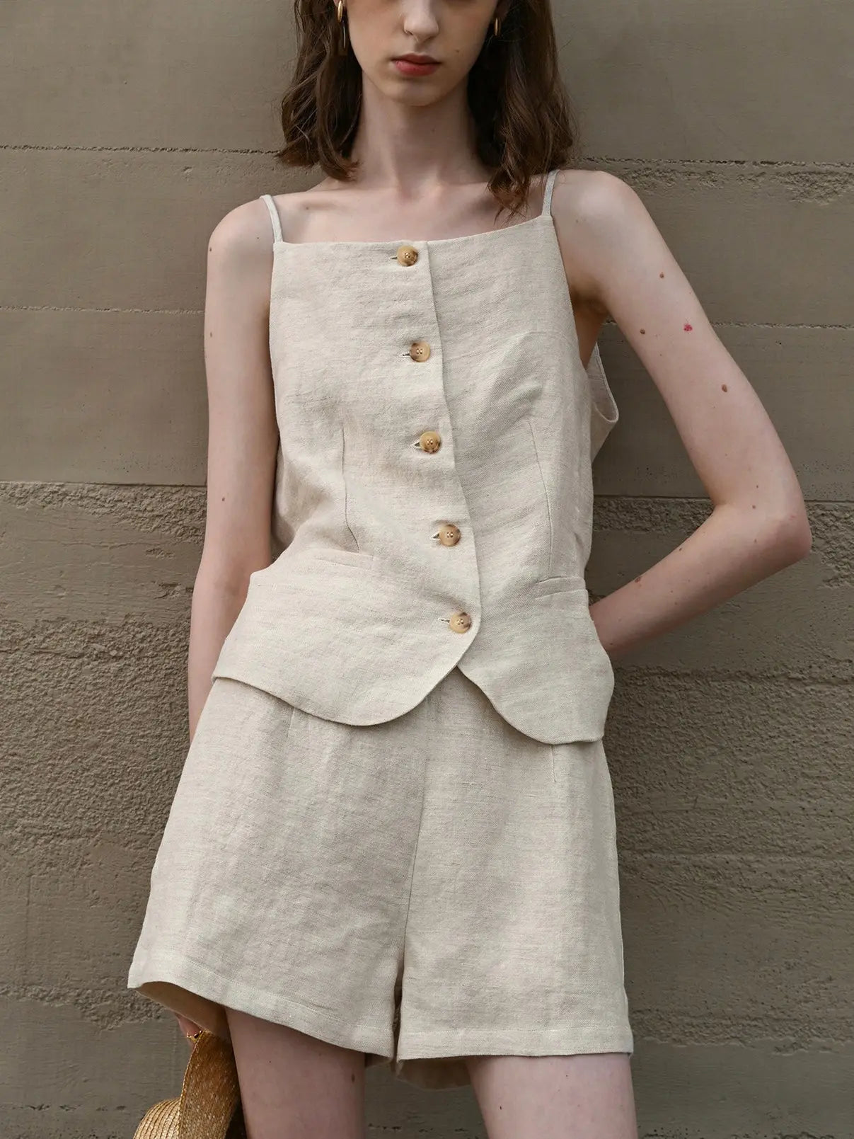 Linen Old Money Style Suspender Vest Plush Fashion Hub