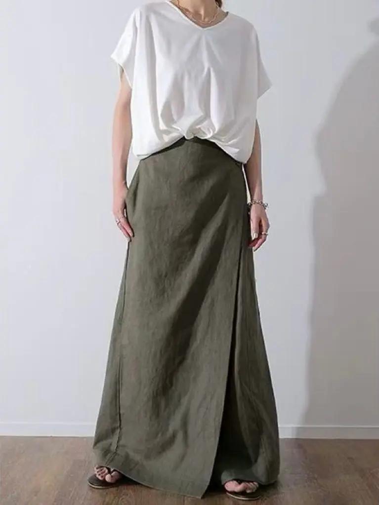 Loose Cotton And Linen Wide-Leg Trousers Plush Fashion Hub