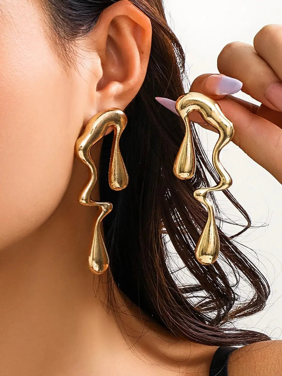 Lrregular Geometric Drop Earrings Plush Fashion Hub