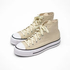 Elastic shoelace in Luxe Creme by Bread, featuring a soft, stretchy material with a sleek, neutral color perfect for casual footwear.