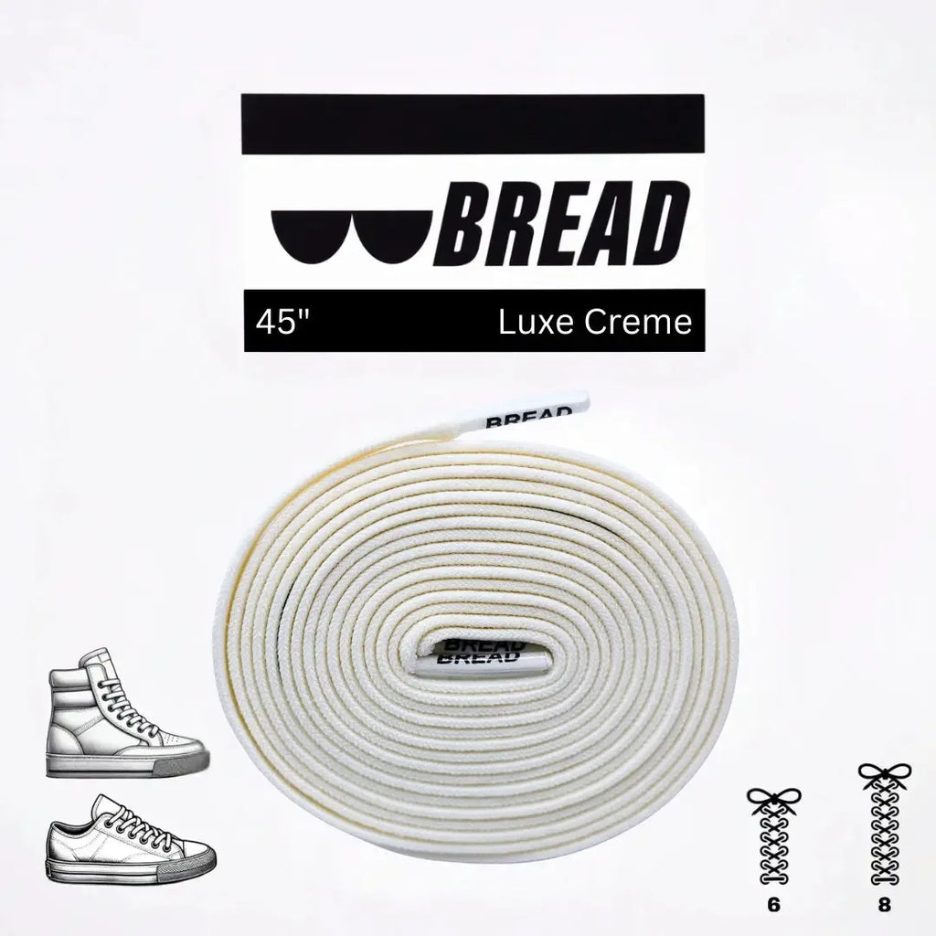 Elastic shoelace from Bread Luxe Creme in a soft, neutral color, designed for comfortable, stylish footwear.