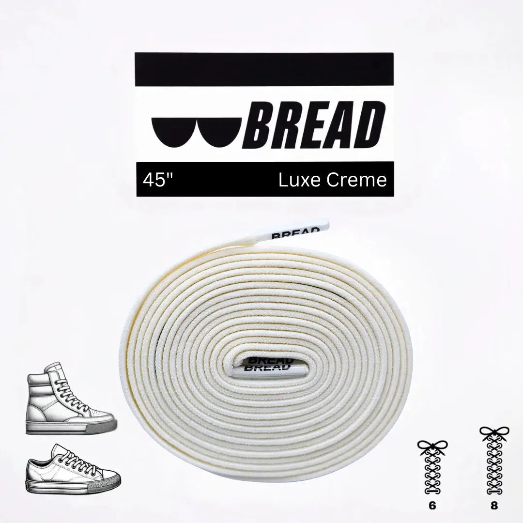 Elastic shoelace from Bread Luxe Creme in a soft, neutral color, designed for comfortable, stylish footwear.