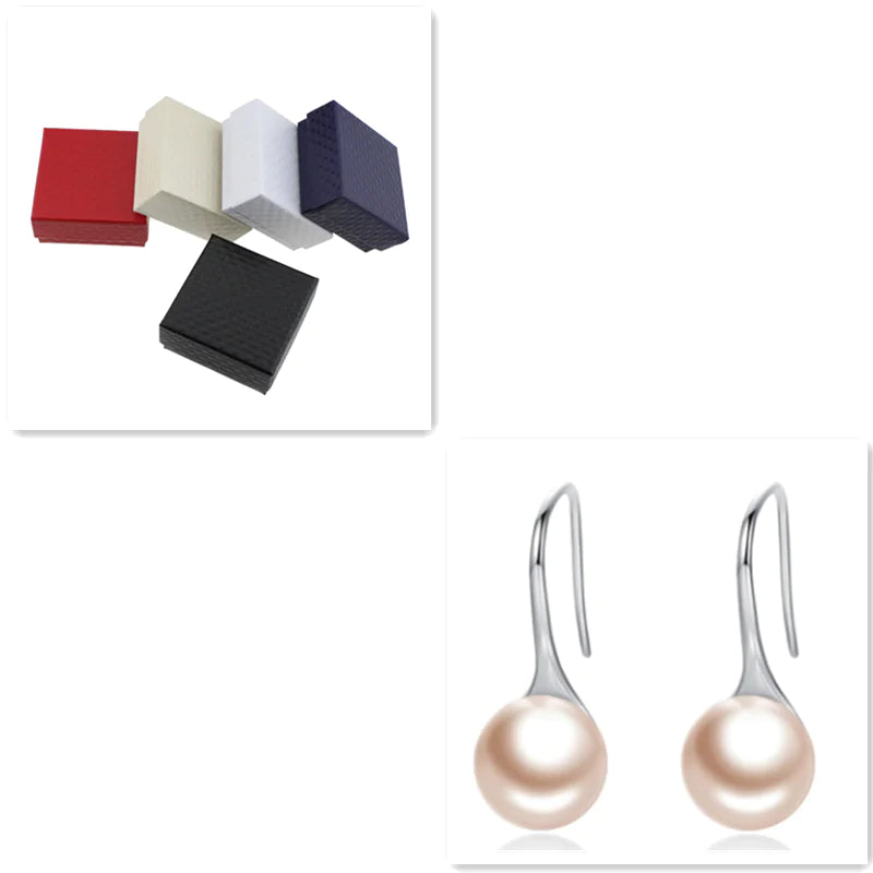 Silver pearl earrings with shell stud accents for women, featuring elegant jewelry design with a stylish and modern look.