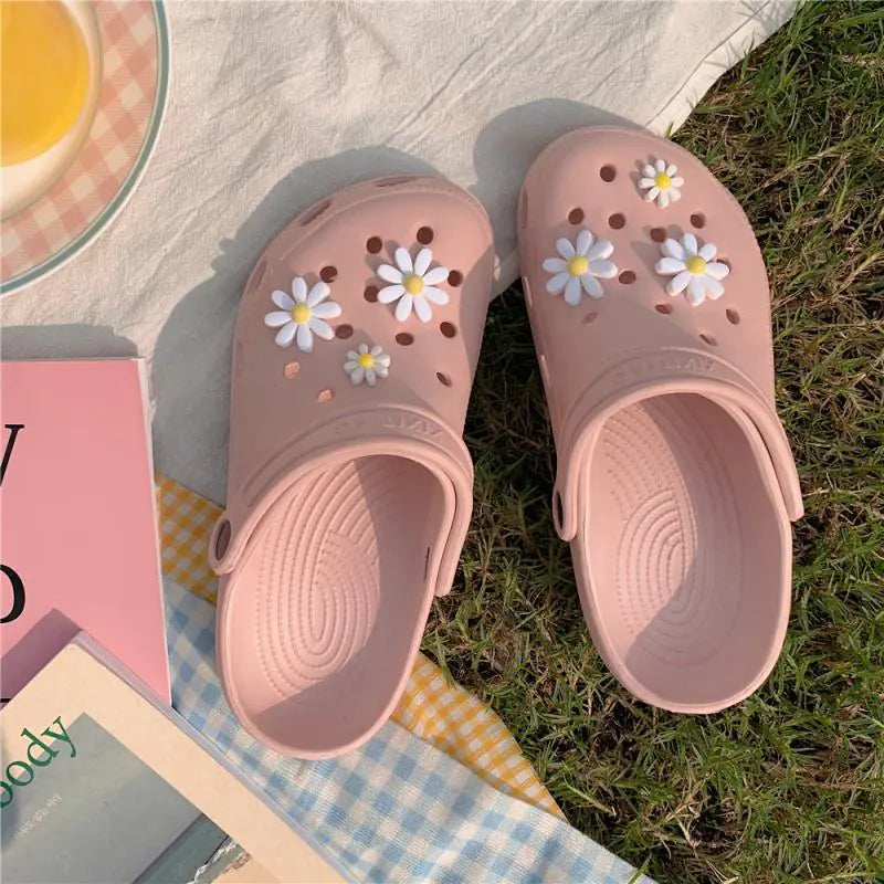 Women’s summer hole sandals from Trendy Attic Store01 featuring open-toe design and casual slip-on style.