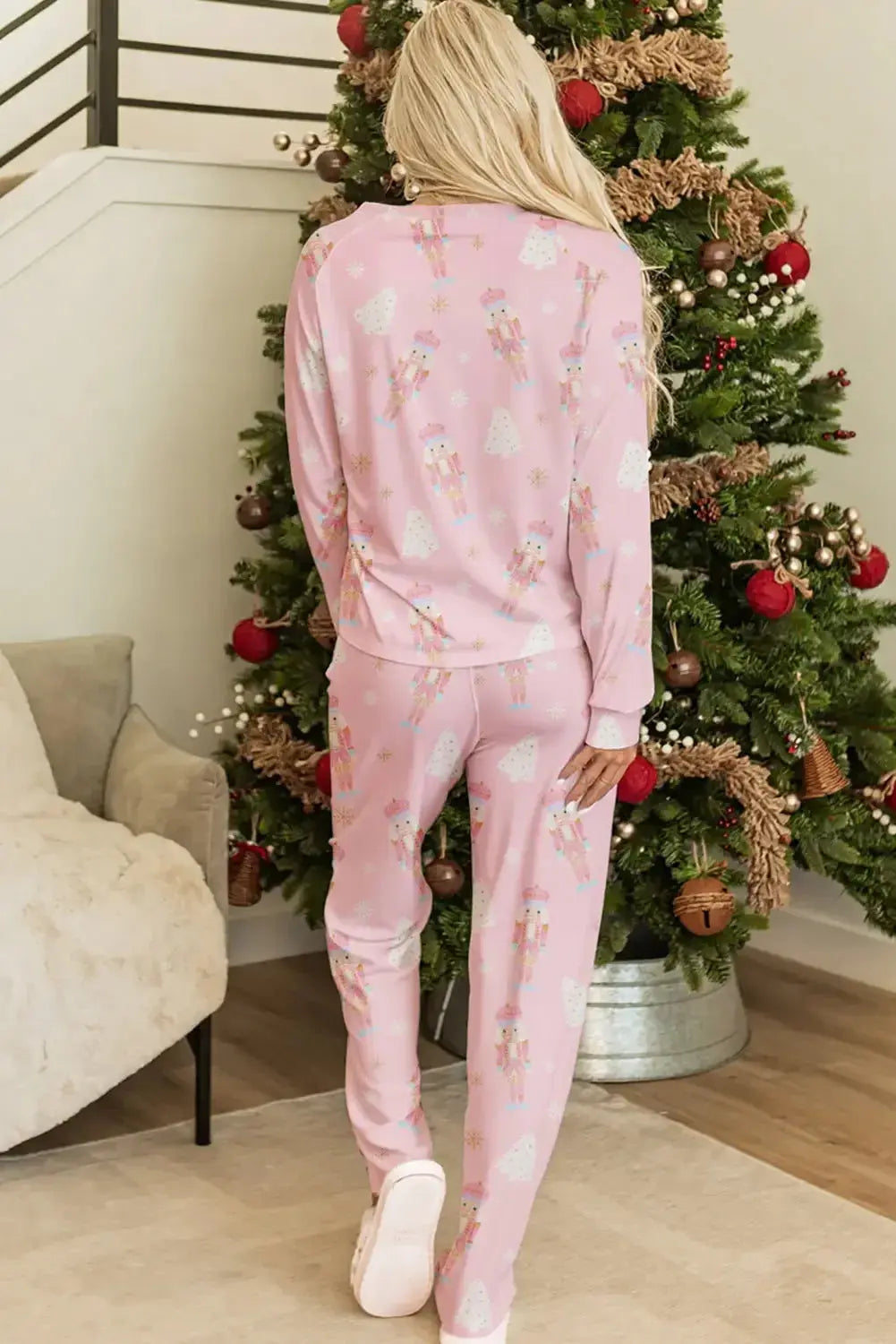 Magdalena 2-piece loungewear pant set by Threaded Pear, featuring soft, comfortable fabric and relaxed fit for casual wear.
