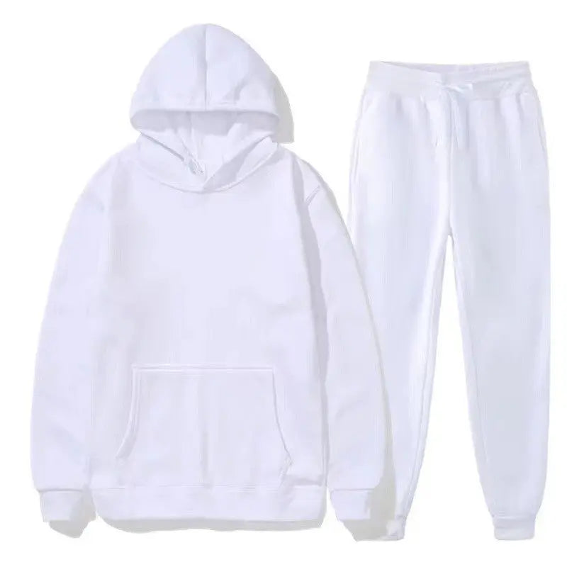 Men's And Women's Casual Loose Sweatshirt Sweatpants Two-piece Set - Plush Fashion Hub