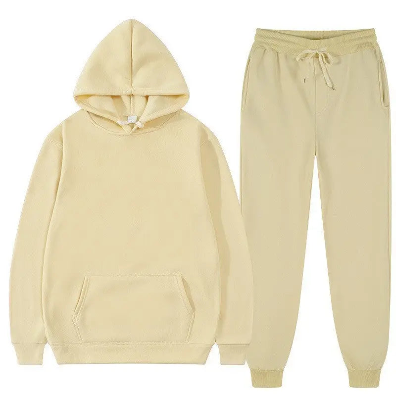 Men's And Women's Casual Loose Sweatshirt Sweatpants Two-piece Set - Plush Fashion Hub