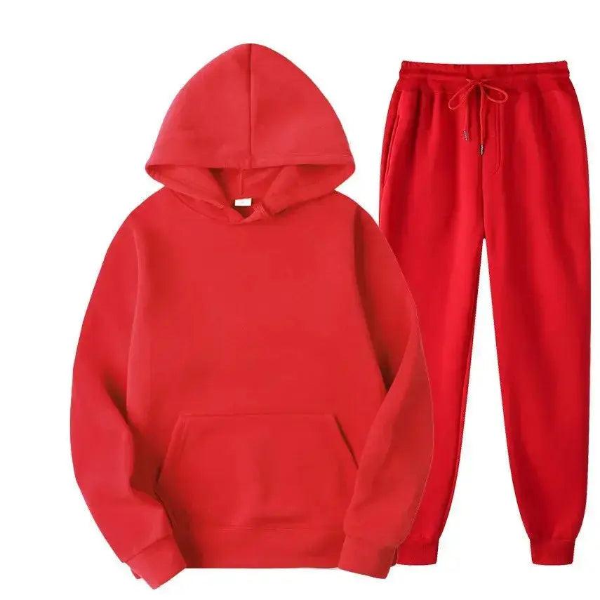 Unisex casual hemp blend loose sweatshirt and sweatpants matching set from Plush Fashion Hub, suitable for men and women.