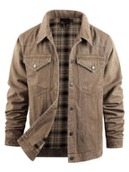Men's casual snap-down denim jacket by Trendsi, lightweight and versatile denim outerwear, shown on a male model.