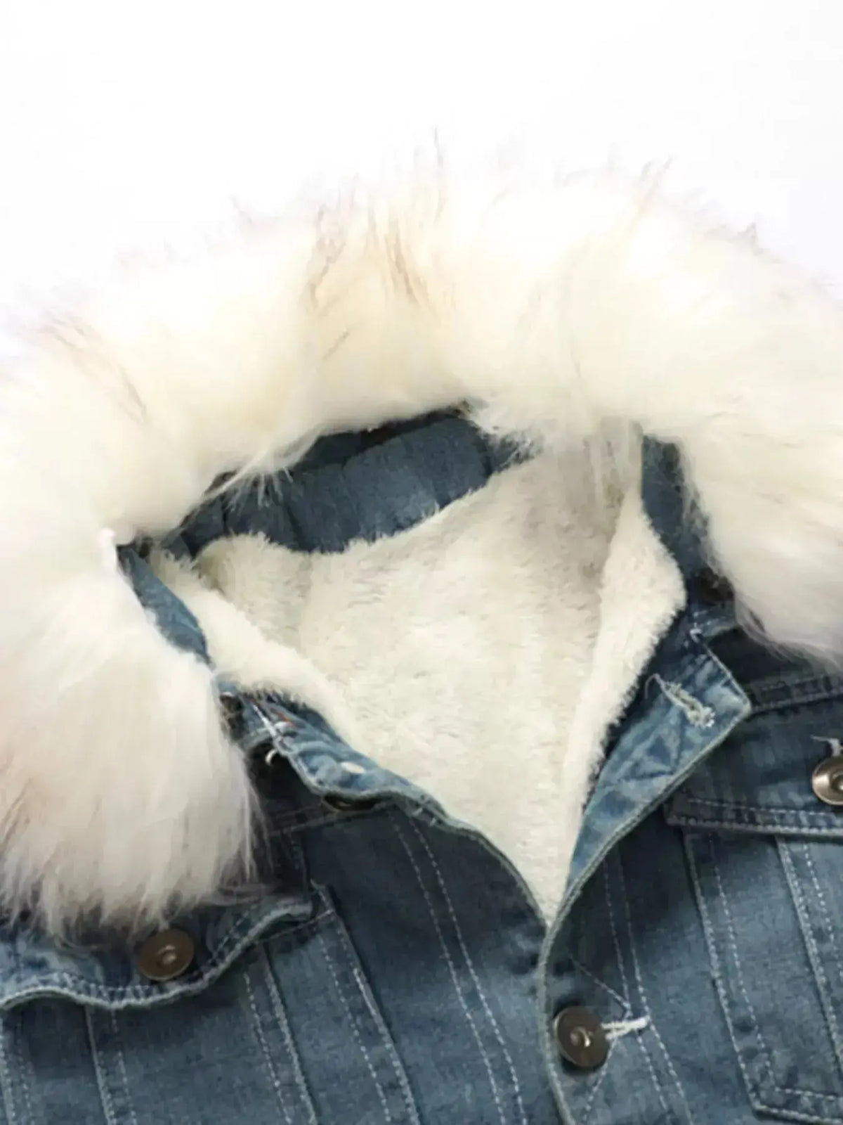 Men's insulated denim jacket with faux fur collar, rugged winter outerwear by Plush Fashion Hub, suitable for cold weather.