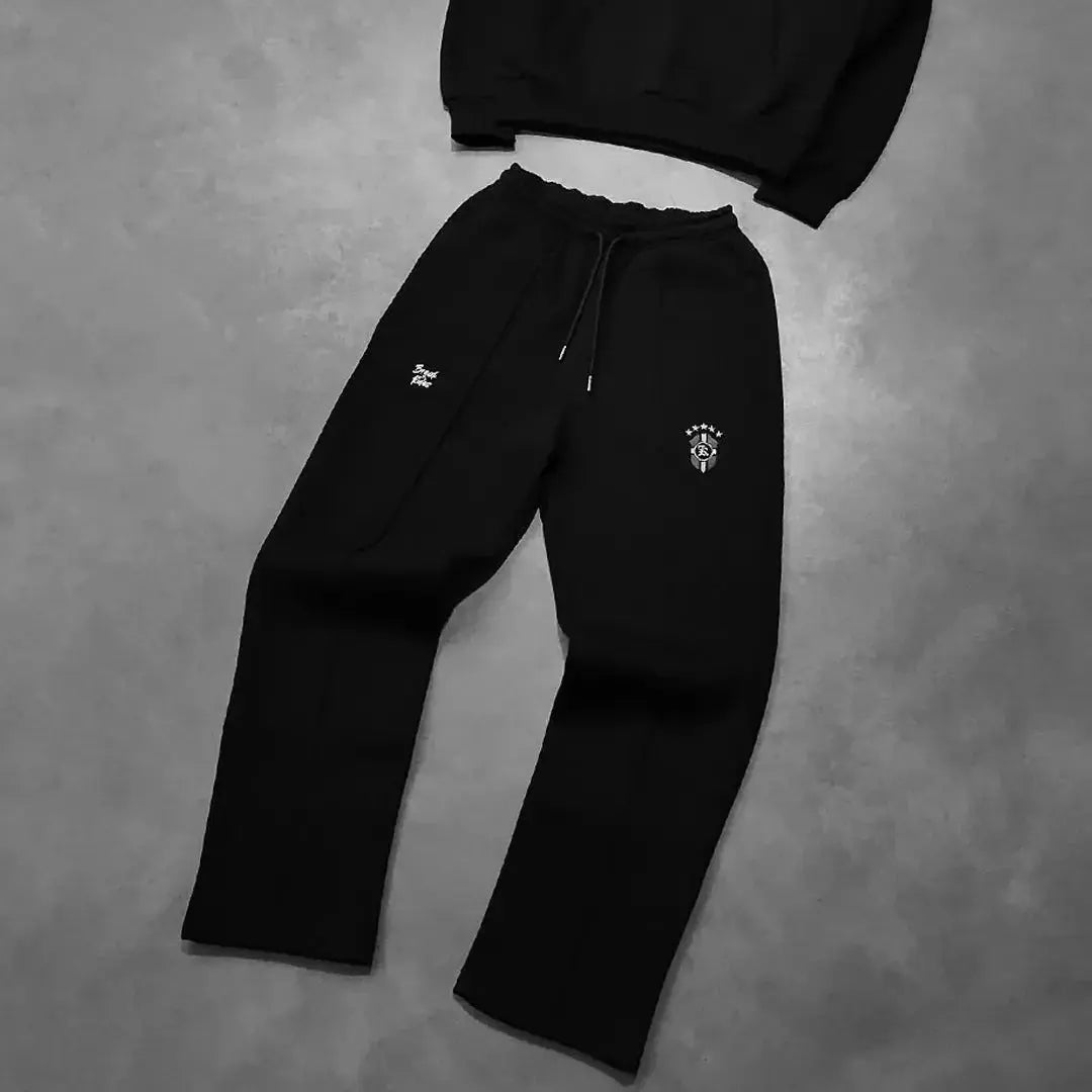 Men's casual hooded sweatshirt and jogger tracksuit set by Plush Fashion Hub, featuring a long-sleeve hoodie and matching sweatpants.