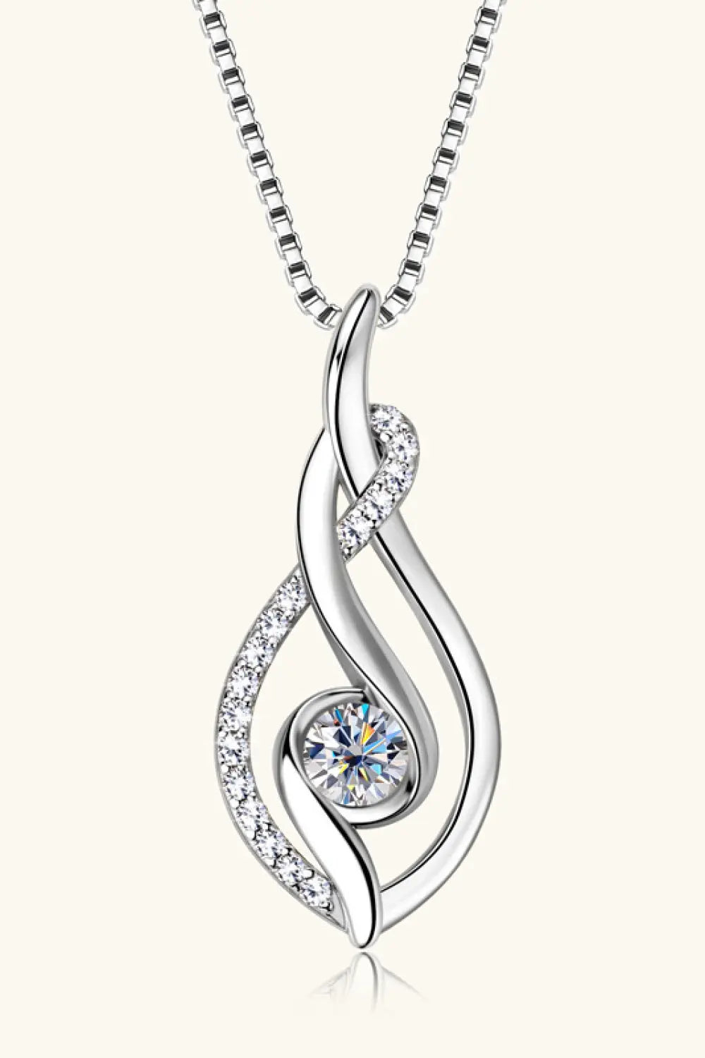 Moissanite 925 Sterling Silver Necklace - Plush Fashion Hub