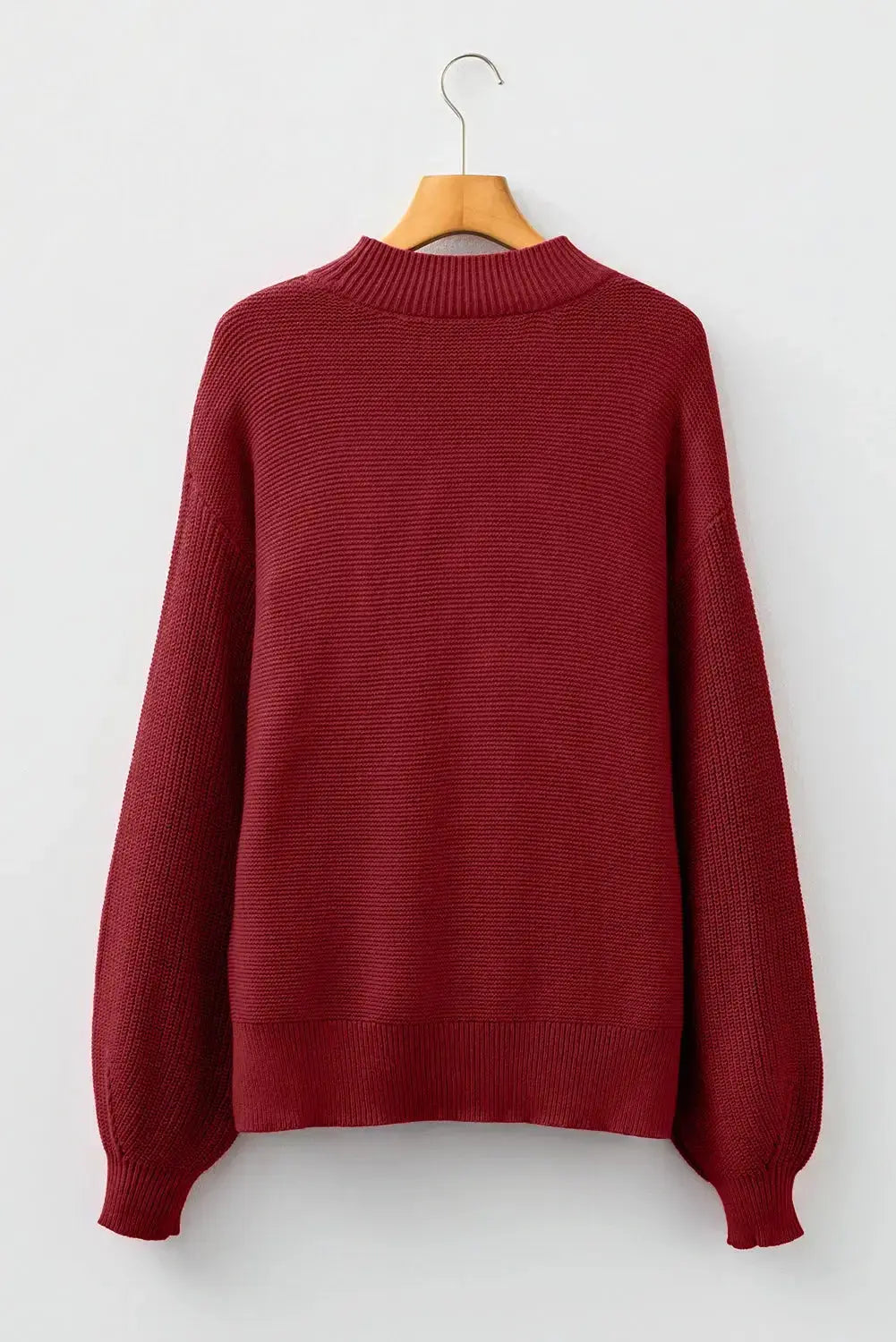 Light gray Natalia drop shoulder loose sweater by Threaded Pear, featuring a relaxed fit and soft knit fabric.