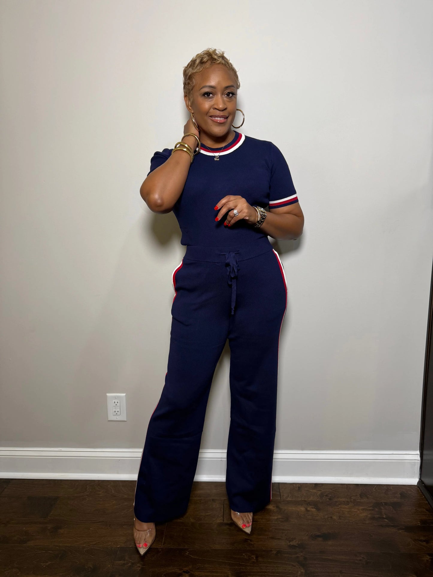 Nautical Navy Ultra Luxe Stripes Set Plush Fashion Hub