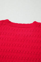 Nellie knit ribbed cuffs sweater by Threaded Pear, featuring a cozy textured knit design in a versatile style.