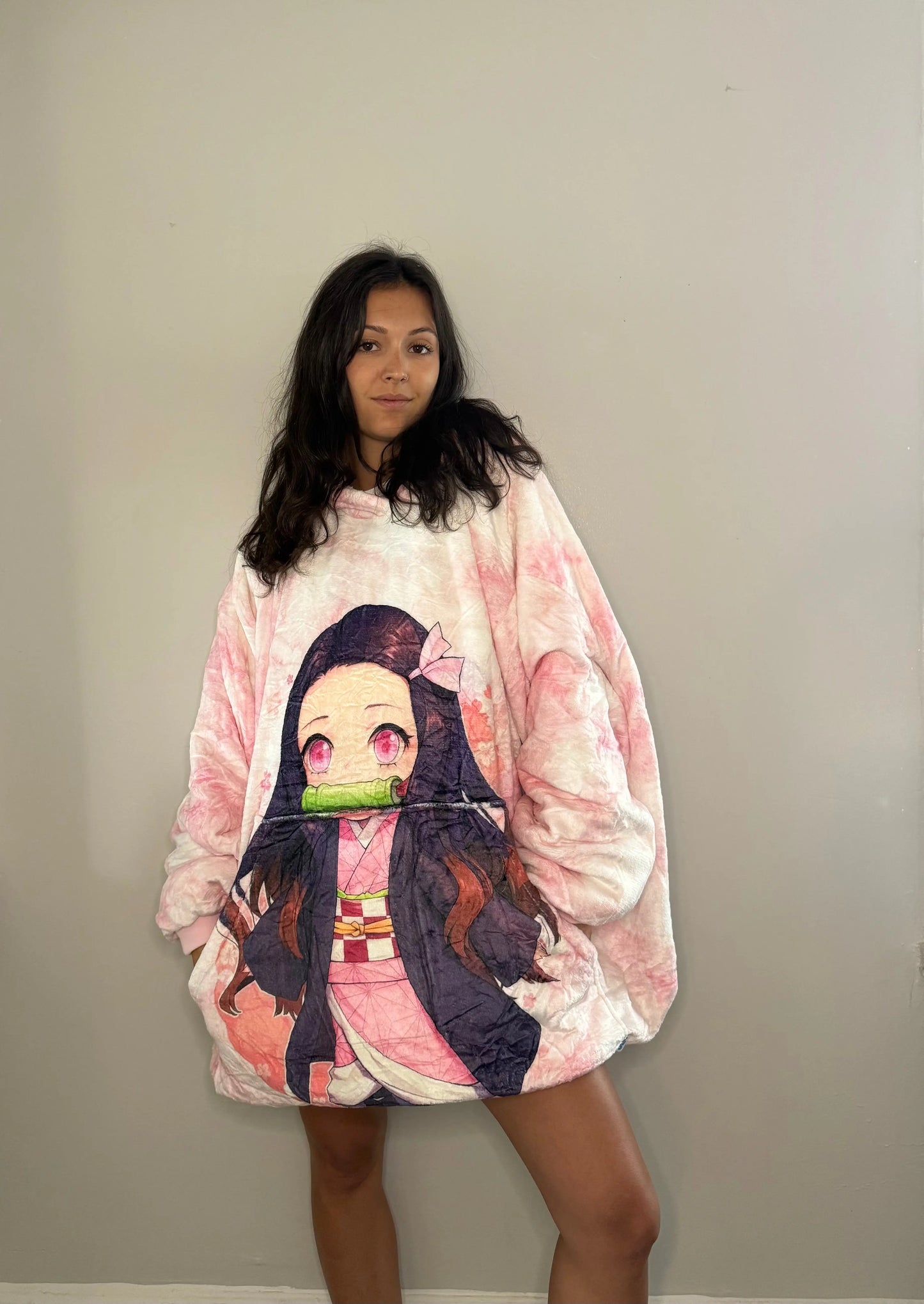 Nezuko Kamado Demon Slayer Wearable Blanket Hoodie for Kids & Adults | OLM Toys Olm collectibles