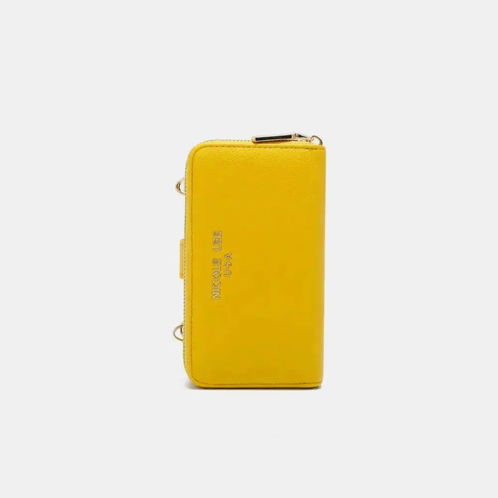Vegan leather convertible 2-piece crossbody phone case and wallet by Plush Fashion Hub, featuring a stylish, functional design.