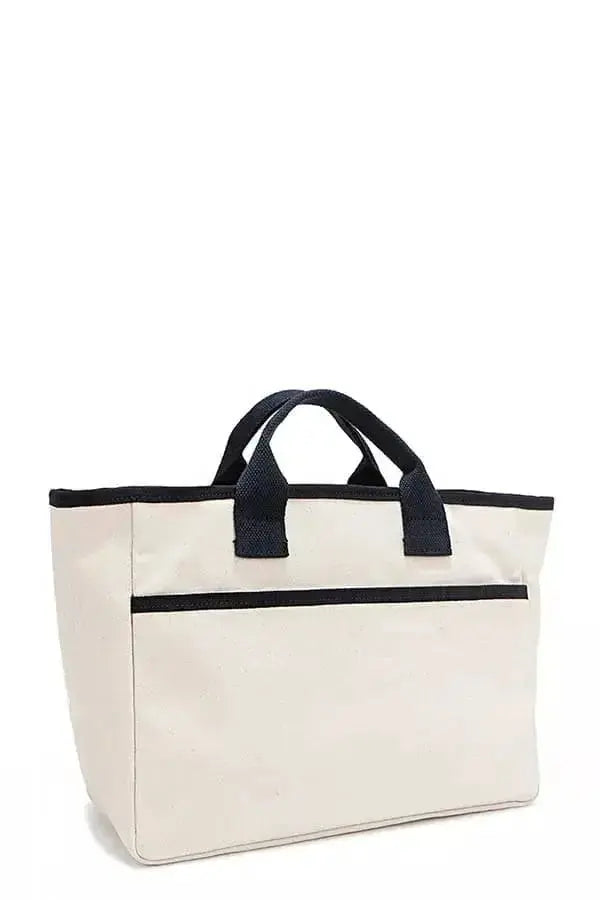 Artistic graphic print canvas tote bag by Plush Fashion Hub featuring Nicole-Lee-USA design, perfect for everyday use.