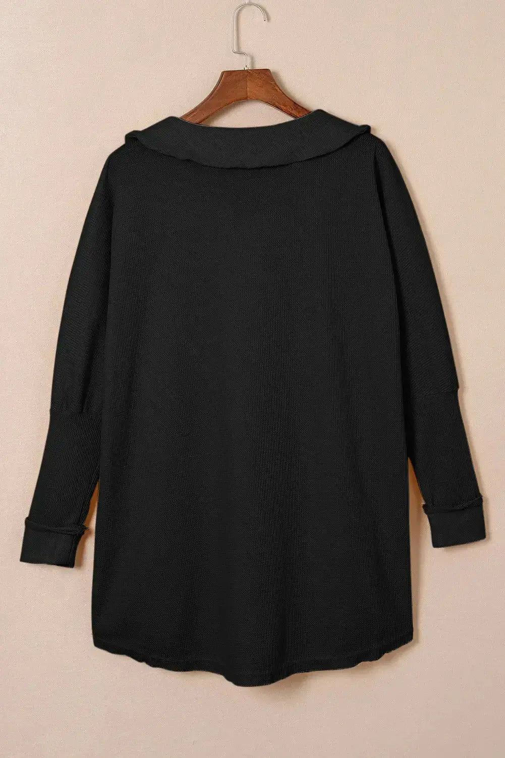 Nina waffle knit long sleeve top from Threaded Pear, featuring a cozy textured fabric and a classic fit.
