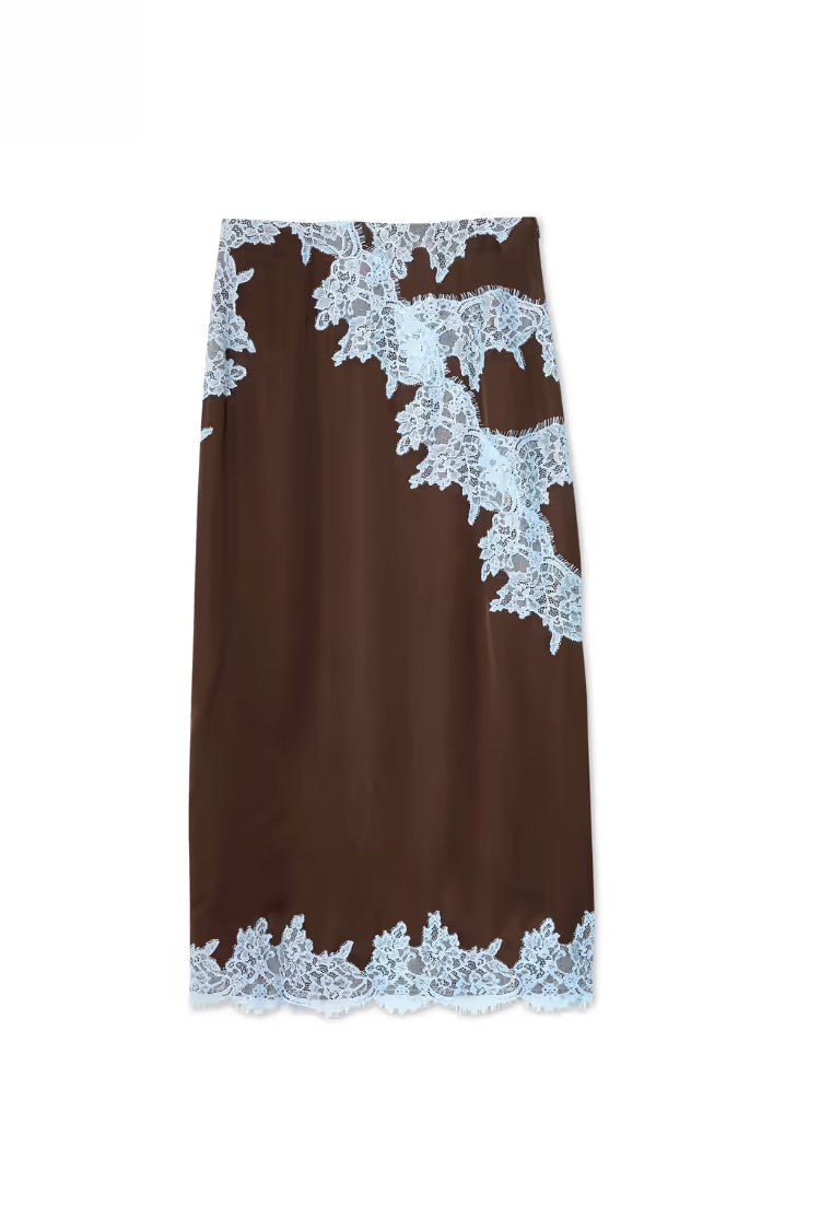 Women’s satin stitching sleeveless casual loose skirt set, spring summer matching outfit by Plush Fashion Hub