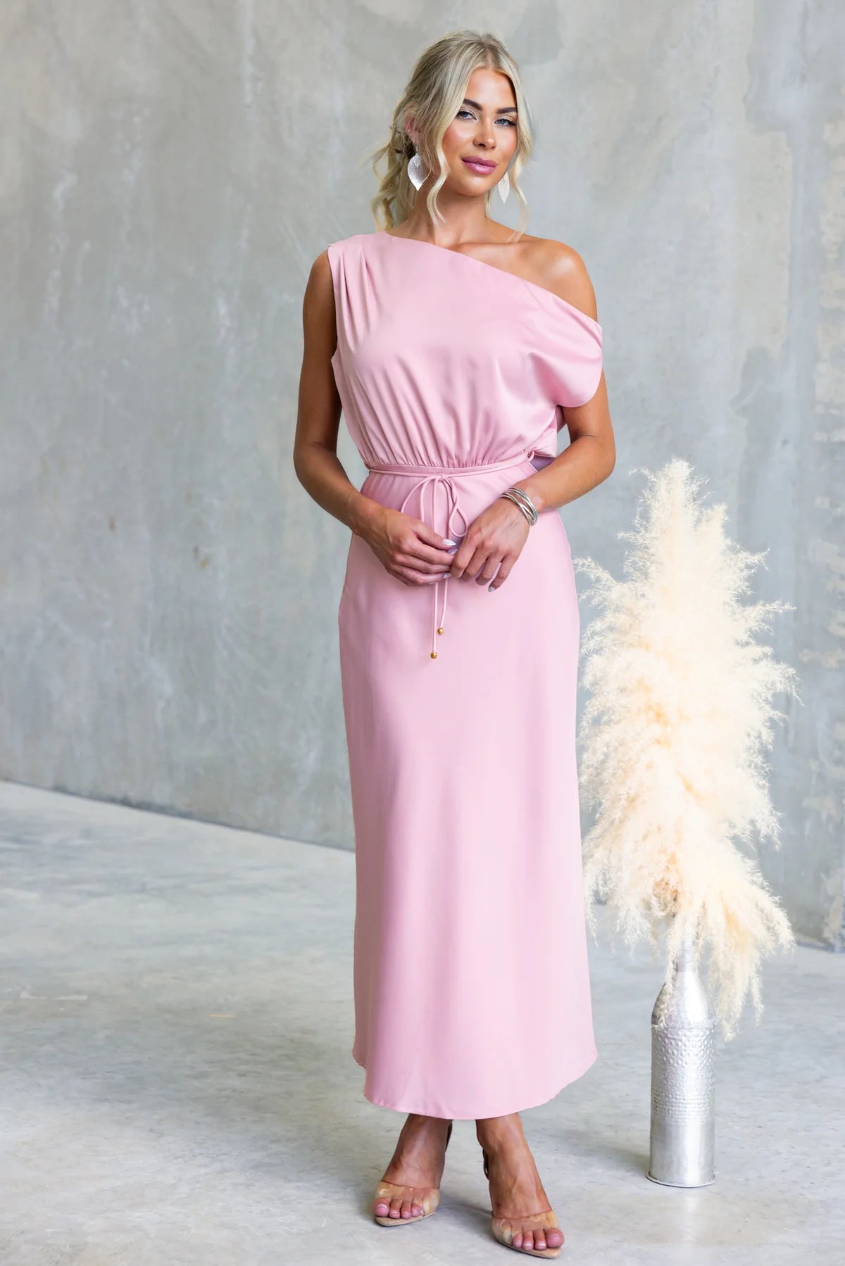 Summer cocktail dress by Plush Fashion Hub featuring off-the-shoulder design, solid color, and tie details for a stylish look.